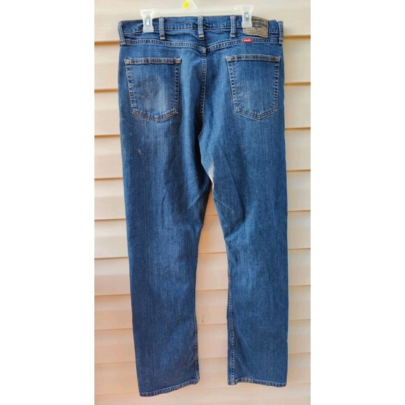 Wrangler Jeans STAINED WORK JEANS Lot Of 2 Mens Size 36×34 Medium Wash - Picture 4 of 16